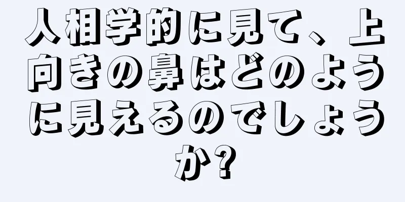 人相学的に見て、上向きの鼻はどのように見えるのでしょうか?