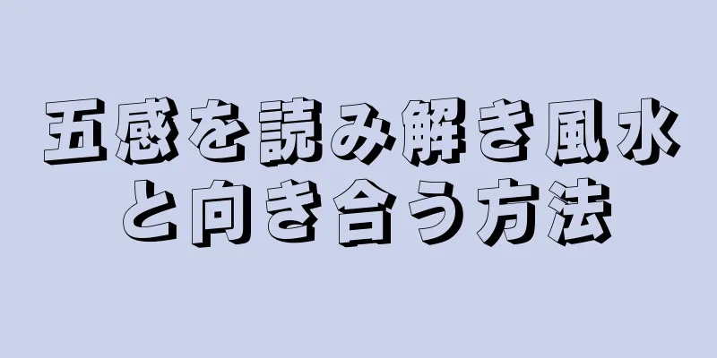 五感を読み解き風水と向き合う方法