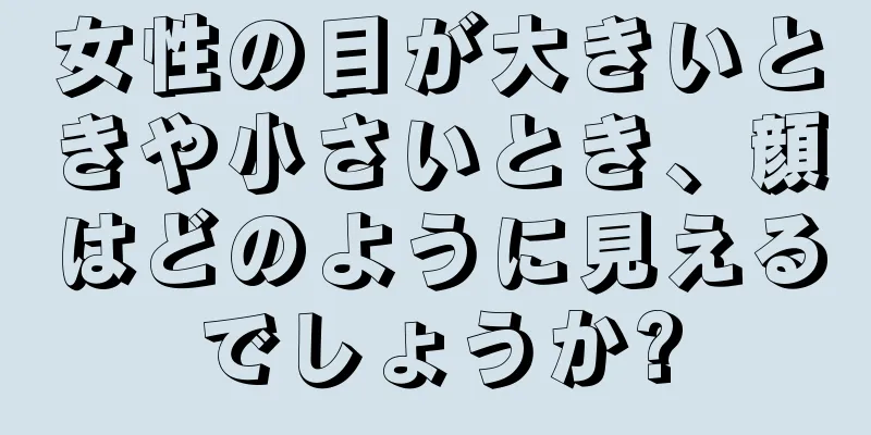 女性の目が大きいときや小さいとき、顔はどのように見えるでしょうか?