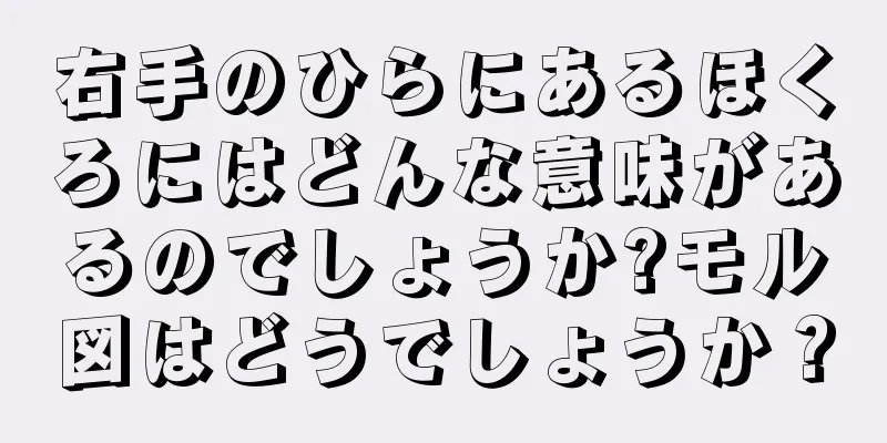 右手のひらにあるほくろにはどんな意味があるのでしょうか?モル図はどうでしょうか？