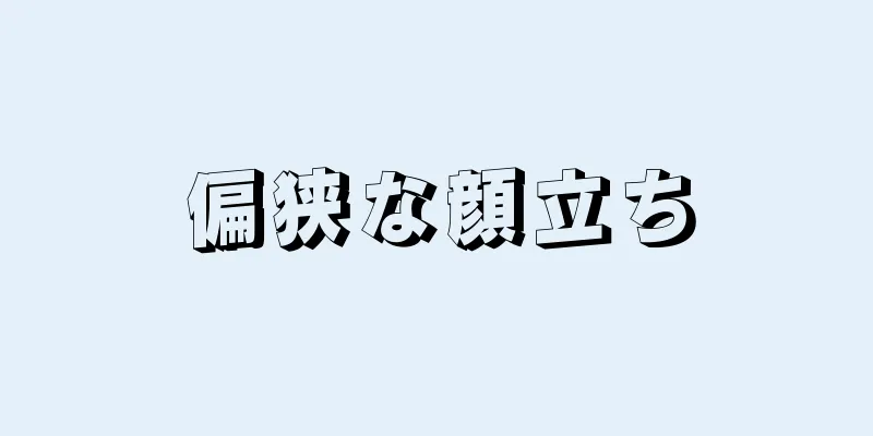 偏狭な顔立ち