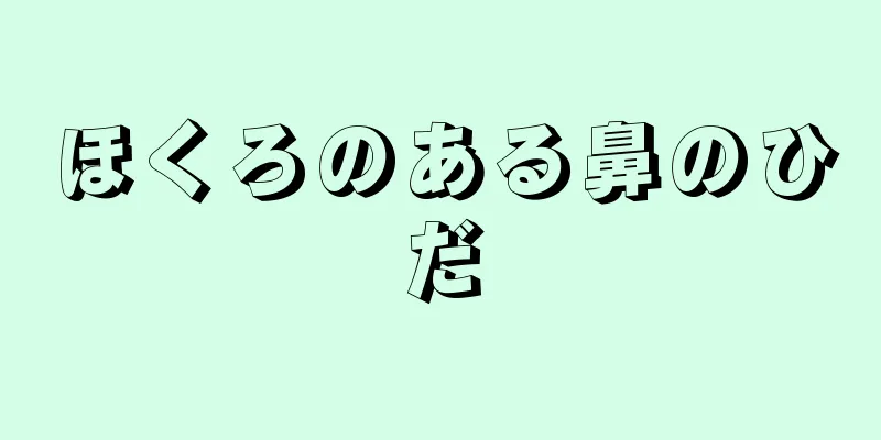 ほくろのある鼻のひだ