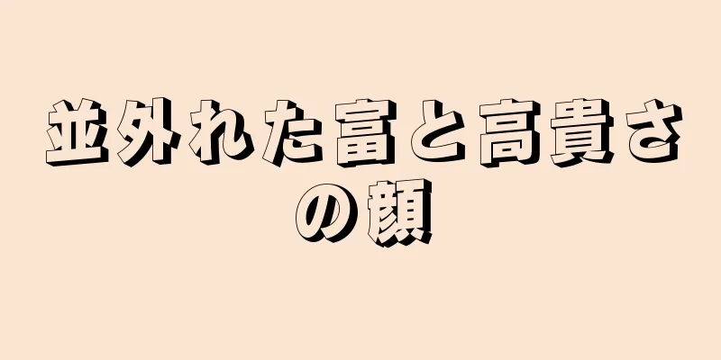 並外れた富と高貴さの顔