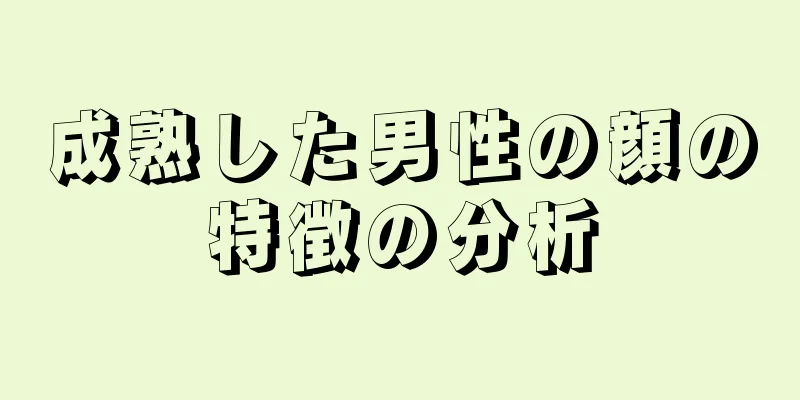 成熟した男性の顔の特徴の分析