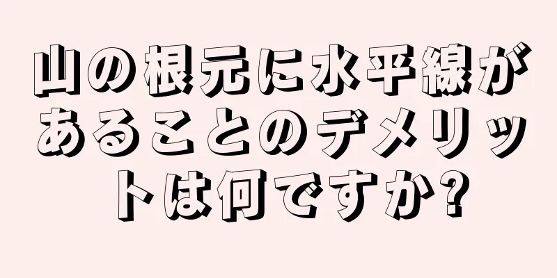 山の根元に水平線があることのデメリットは何ですか?