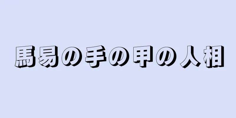 馬易の手の甲の人相