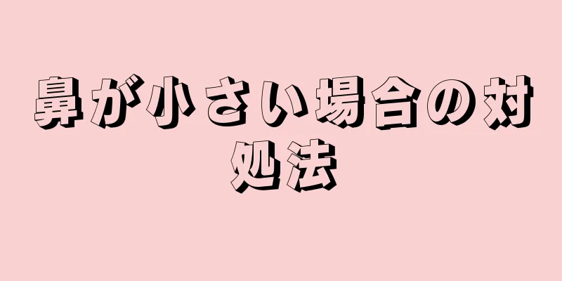 鼻が小さい場合の対処法