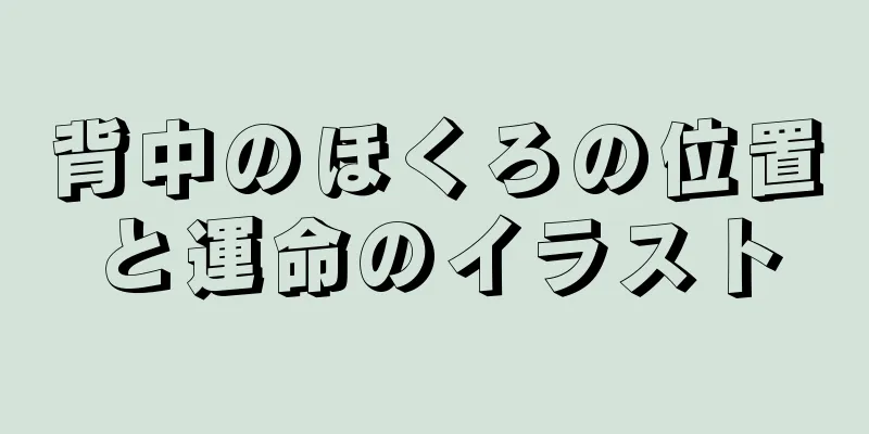 背中のほくろの位置と運命のイラスト