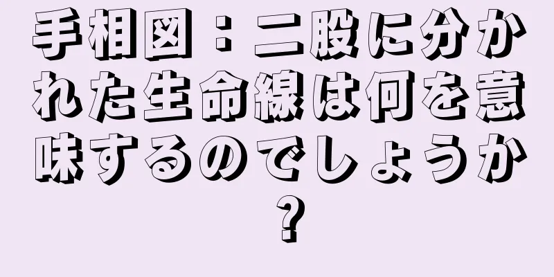 手相図：二股に分かれた生命線は何を意味するのでしょうか？