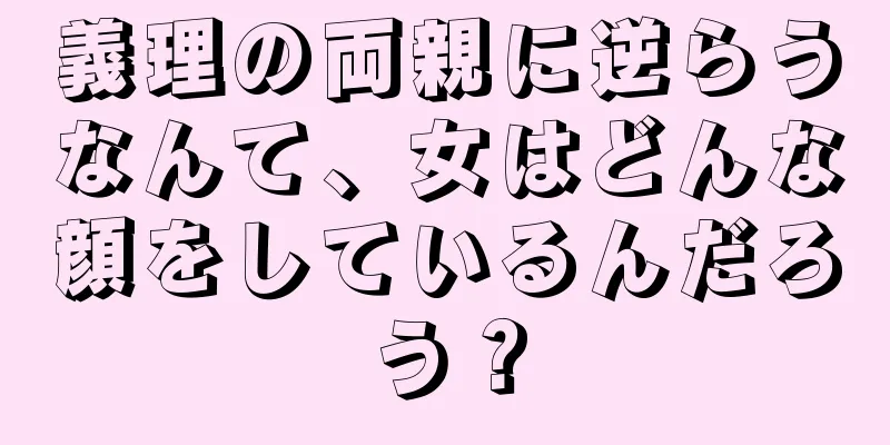 義理の両親に逆らうなんて、女はどんな顔をしているんだろう？