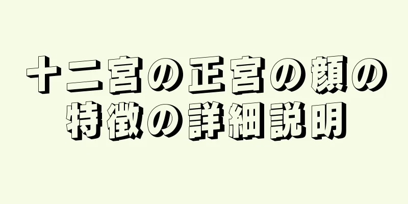 十二宮の正宮の顔の特徴の詳細説明