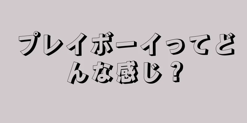 プレイボーイってどんな感じ？