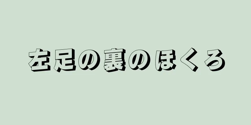 左足の裏のほくろ