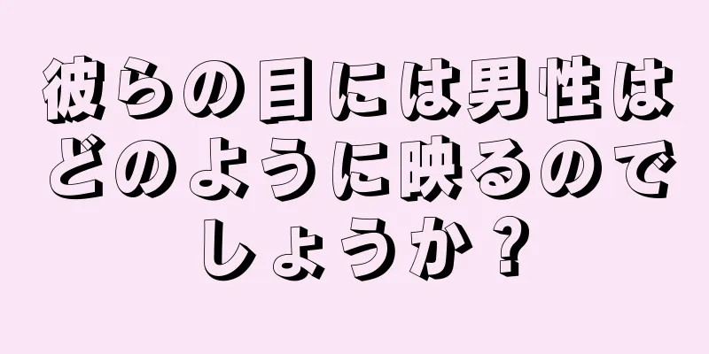 彼らの目には男性はどのように映るのでしょうか？