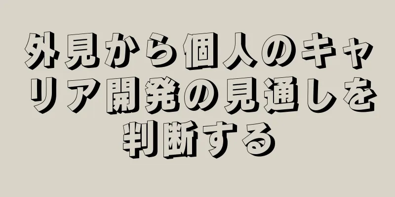 外見から個人のキャリア開発の見通しを判断する