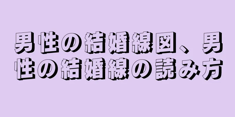 男性の結婚線図、男性の結婚線の読み方