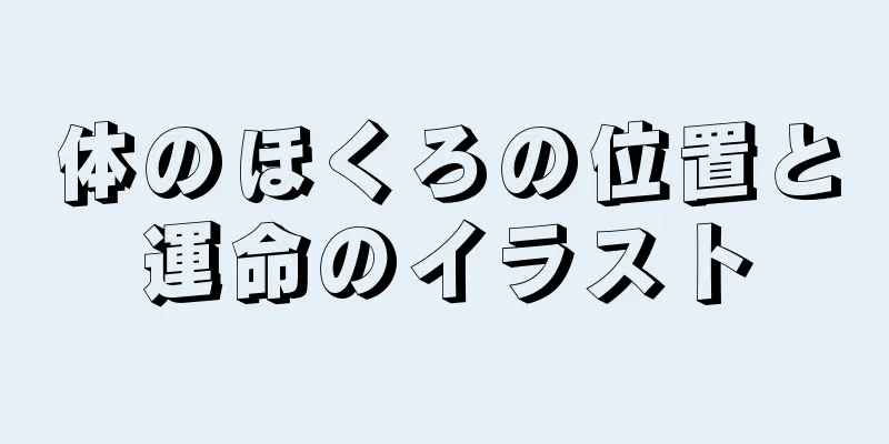 体のほくろの位置と運命のイラスト