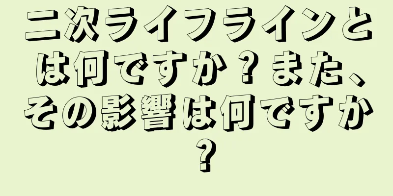 二次ライフラインとは何ですか？また、その影響は何ですか？