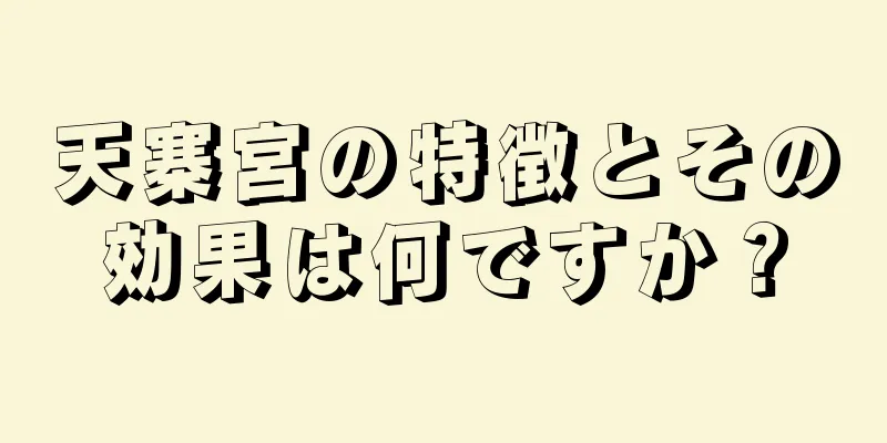 天寨宮の特徴とその効果は何ですか？