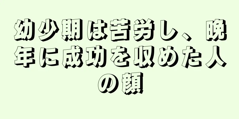 幼少期は苦労し、晩年に成功を収めた人の顔