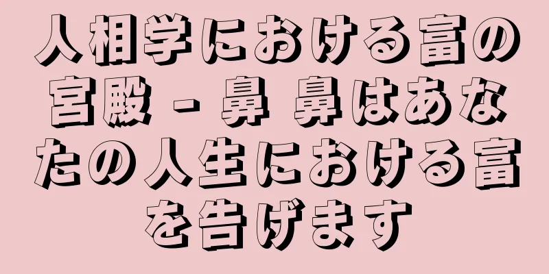 人相学における富の宮殿 - 鼻 鼻はあなたの人生における富を告げます