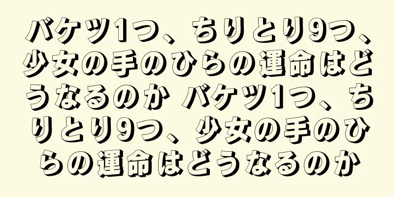 バケツ1つ、ちりとり9つ、少女の手のひらの運命はどうなるのか バケツ1つ、ちりとり9つ、少女の手のひらの運命はどうなるのか