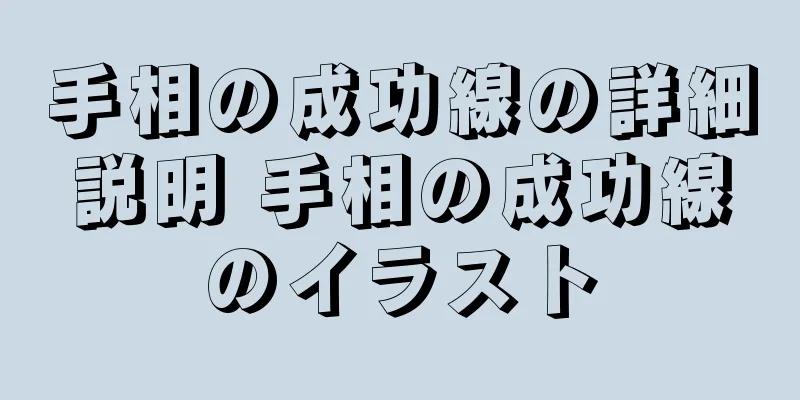 手相の成功線の詳細説明 手相の成功線のイラスト