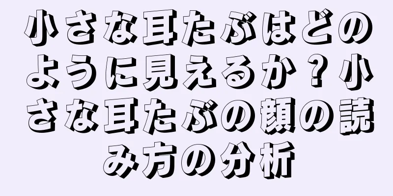 小さな耳たぶはどのように見えるか？小さな耳たぶの顔の読み方の分析