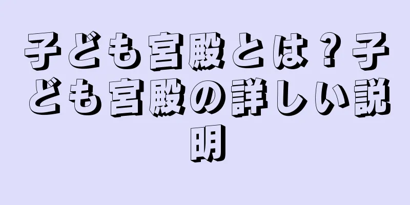 子ども宮殿とは？子ども宮殿の詳しい説明