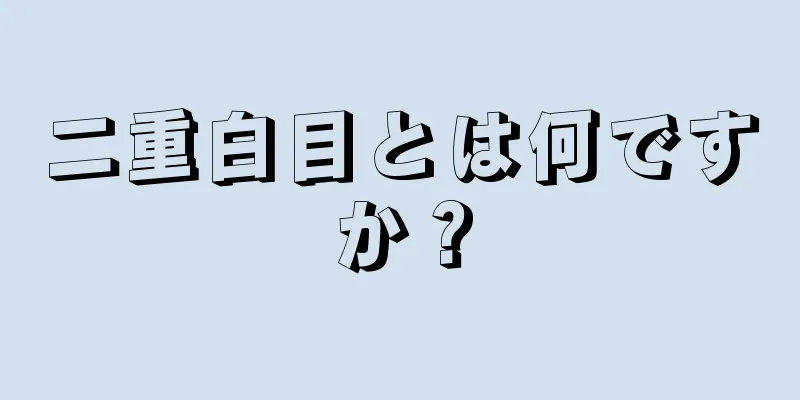 二重白目とは何ですか？