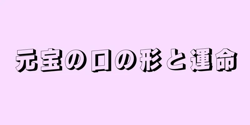 元宝の口の形と運命