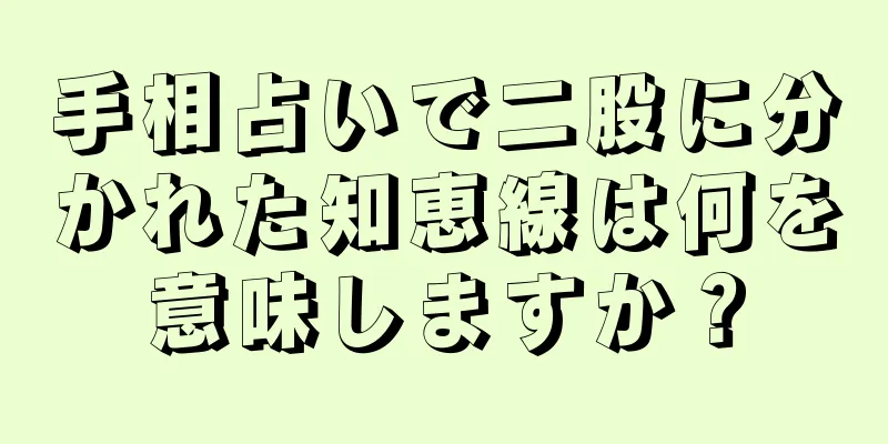 手相占いで二股に分かれた知恵線は何を意味しますか？