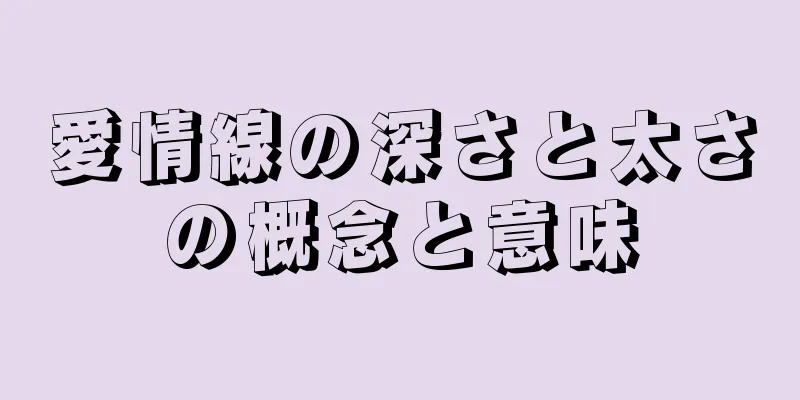 愛情線の深さと太さの概念と意味