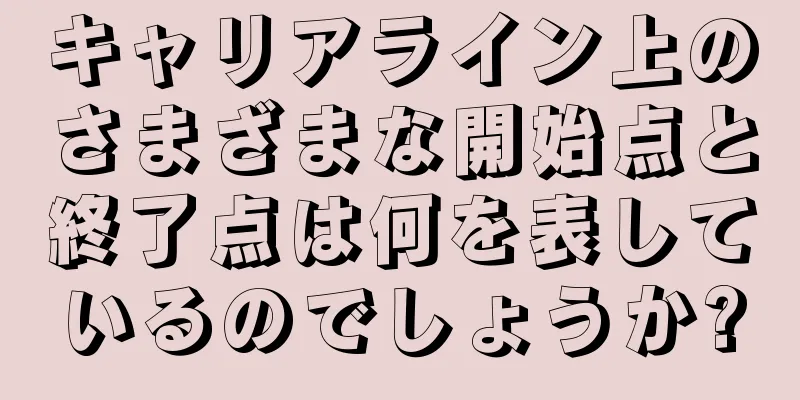 キャリアライン上のさまざまな開始点と終了点は何を表しているのでしょうか?