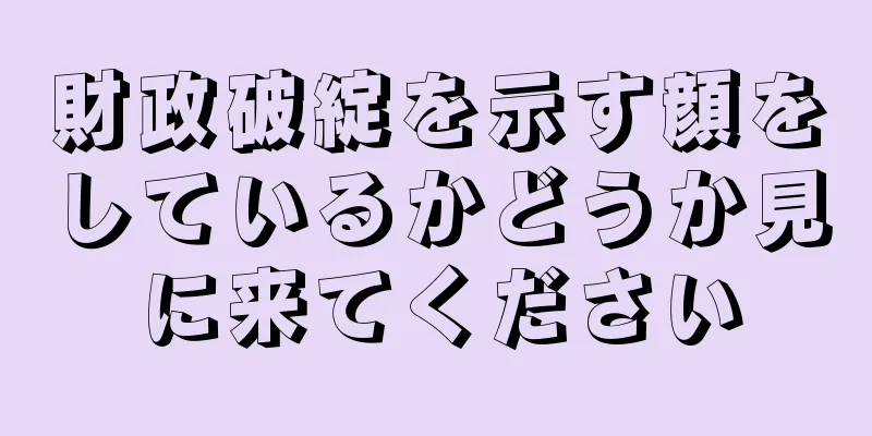 財政破綻を示す顔をしているかどうか見に来てください