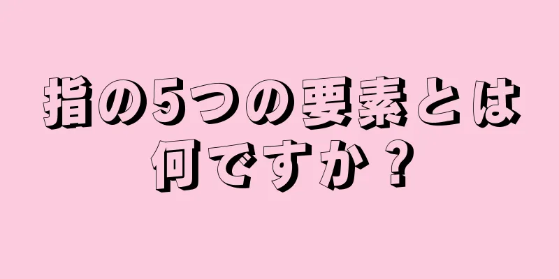 指の5つの要素とは何ですか？