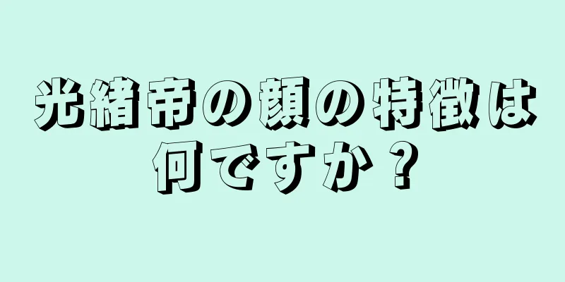 光緒帝の顔の特徴は何ですか？