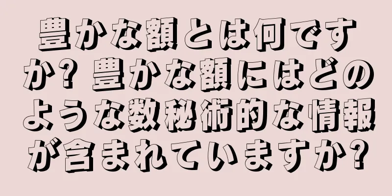 豊かな額とは何ですか? 豊かな額にはどのような数秘術的な情報が含まれていますか?