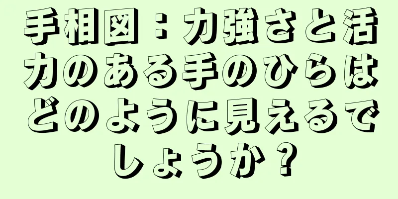 手相図：力強さと活力のある手のひらはどのように見えるでしょうか？