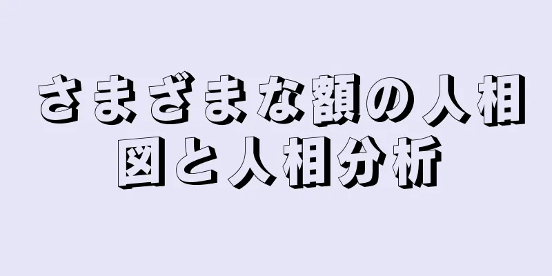 さまざまな額の人相図と人相分析