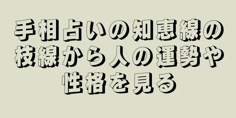 手相占いの知恵線の枝線から人の運勢や性格を見る