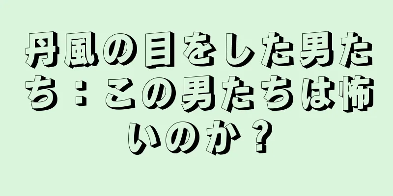 丹風の目をした男たち：この男たちは怖いのか？