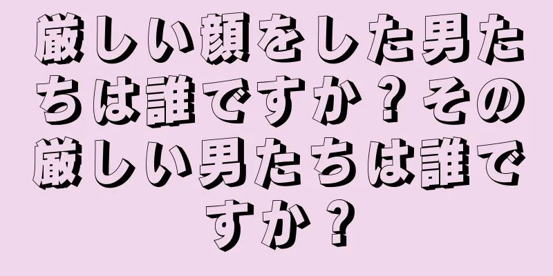 厳しい顔をした男たちは誰ですか？その厳しい男たちは誰ですか？