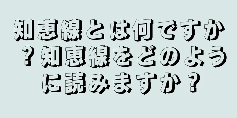 知恵線とは何ですか？知恵線をどのように読みますか？