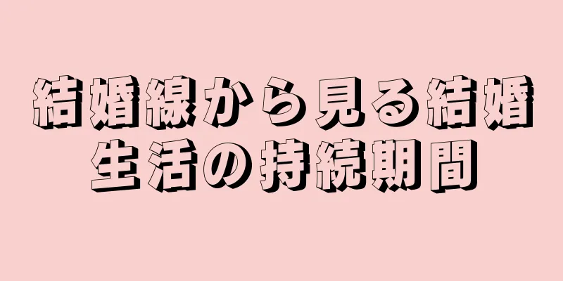 結婚線から見る結婚生活の持続期間