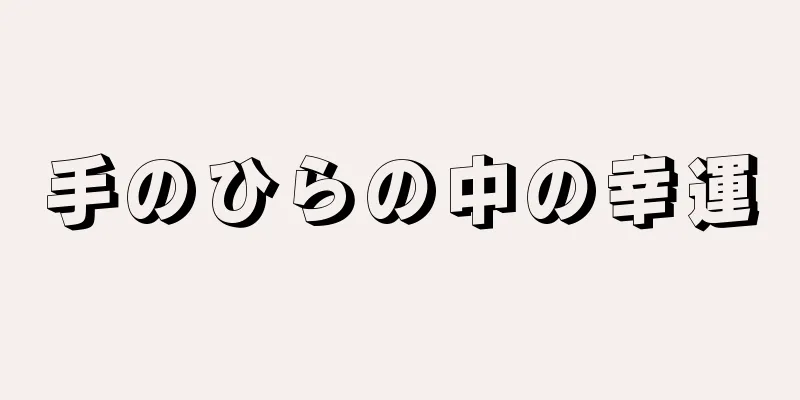 手のひらの中の幸運