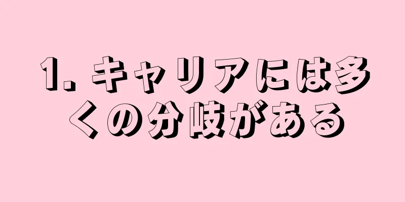 1. キャリアには多くの分岐がある