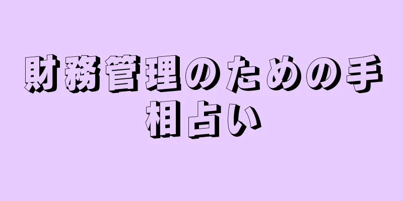 財務管理のための手相占い