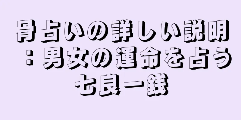 骨占いの詳しい説明：男女の運命を占う七良一銭