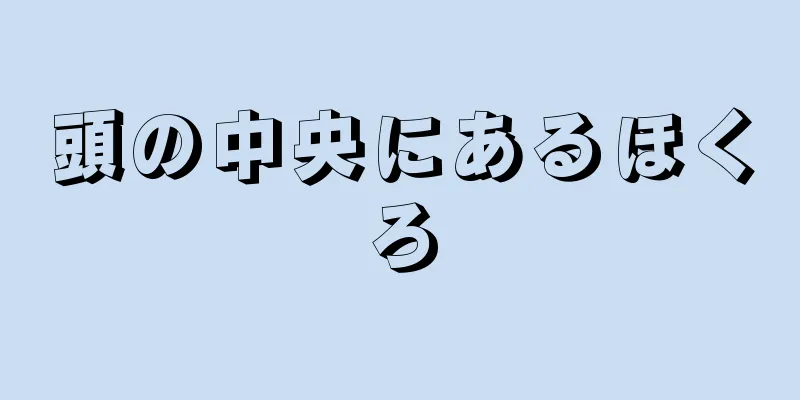 頭の中央にあるほくろ